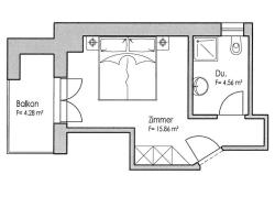 Doppelzimmer Birne 116 - Nord-Westbalkon